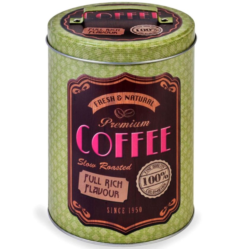 Кутия за кафе - метална - зелена