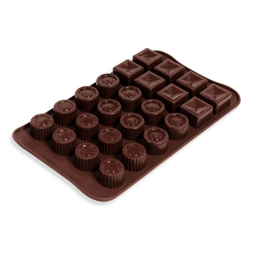 Силиконова форма за шоколадови бонбони - 20 гнезда