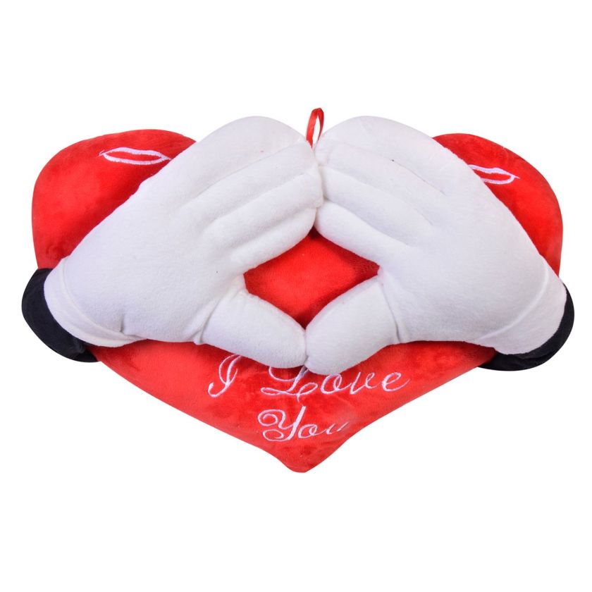 Декоративна възглавница - сърце с ръце - 35 см.