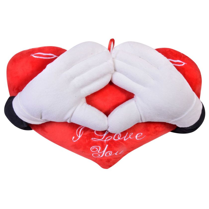 Декоративна възглавница - сърце с ръце - 50 см.