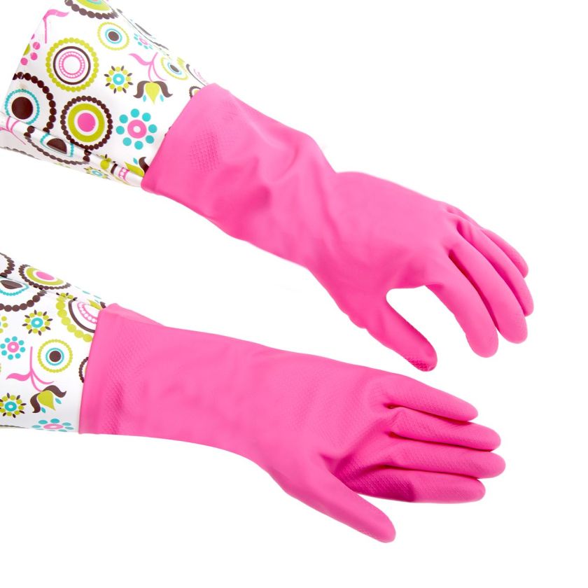 Домакински ръкавици от латекс - розови