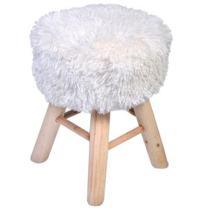 Столче за камина - бяло