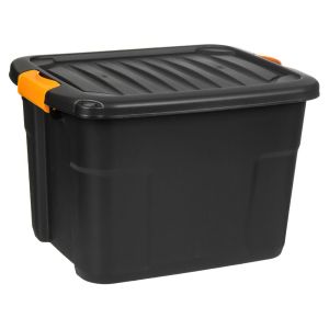 Кутия за съхранение - черна - пластмасова - 42 л.