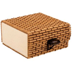 Кутийка за съхранение - бамбук - 7 x 7 x 4 см.