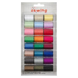 Конци за шиене - различни цветове - 24 бр.
