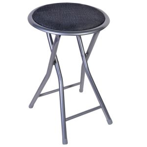 Сгъваем стол - метална - черна - 30 х 45 см.