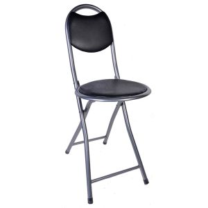 Сгъваем стол - метален - черен - 30 х 80 см.