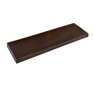 Рафт за стена - дървен - тъмно кафяв - 80 см.