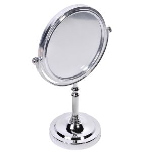 Настолно огледало - кръгло - сребристо - 17 см.