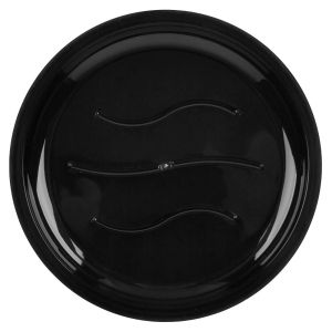 Сапунерка - пластмасова - кръгла - черна - 11 см.