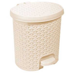 Кош за отпадъци за баня - пластмасов - ратан - 5.5 л.