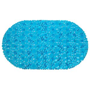 Противоплъзгаща постелка - синя - камъчета - 67 х 37 см.