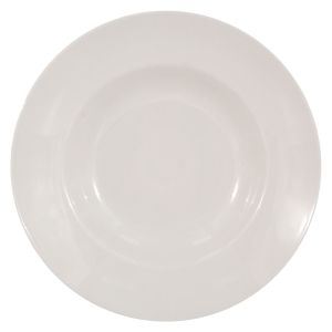 Дълбока чиния за паста - порцелан - бяла - 26.5 см.