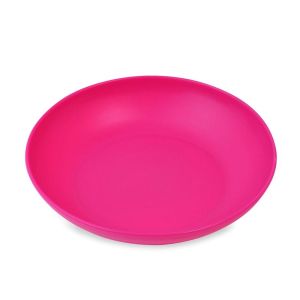 Пластмасова чиния - дълбока - цикламена - 18 см.