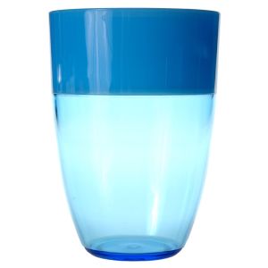 Чаша - пластмасова - прозрачна - синя - 450 мл.