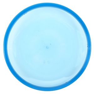 Чиния за основно ястие - пластмасова - прозрачна - синя - 27 см.