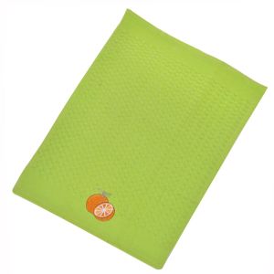 Кухненска кърпа - зелена - портокал - 45 х 65 см.