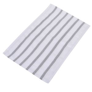 Кухненска кърпа - сиво-бяло райе - 40 х 60 см.