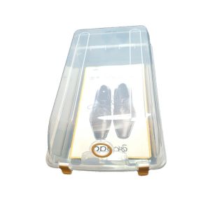 Кутия за мъжки обувки - пластмасова - прозрачна