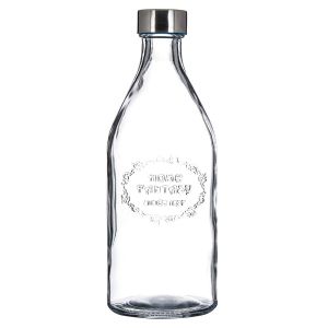Стъклена бутилка за вода - Home fantasy - метална капачка - 1 л.