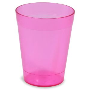 Чаша - пластмасова - прозрачна - розова - 300 мл.