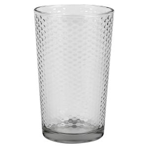 Чаша - стъклена - прозрачна - релефна - 340 мл.
