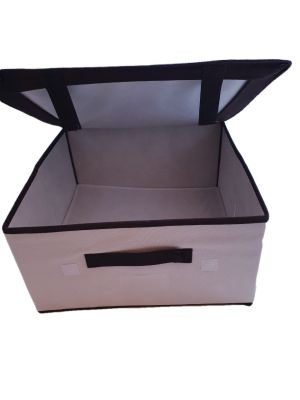 Кутия за съхранение - кафява - 40 х 40 х 20 см.