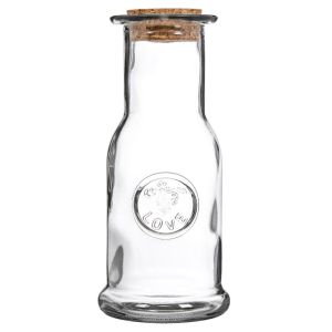 Стъклена бутилка - Love - коркова тапа - 570 мл.
