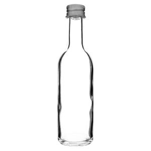 Стъклена бутилка - метална капачка - 50 мл.