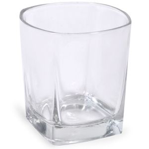 Чаша за уиски - стъклена - квадратно дъно - 255 мл. - 3 бр.