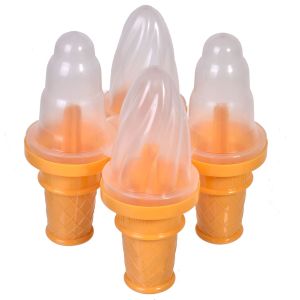 Форми за сладолед - фунийки - пластмасови - 4 броя