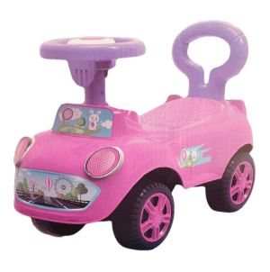 Детска кола за бутане - розово и лилаво