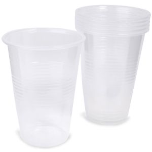 Чаши за еднократна употреба - пластмасови - прозрачни - 480 мл. - 8 бр.
