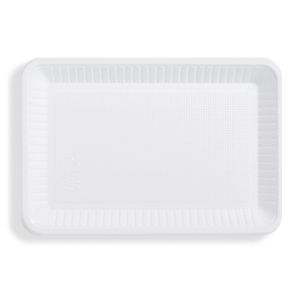 Правоъгълни чинии - пластмасови - бели - 27 х 18 см. - 8 бр.