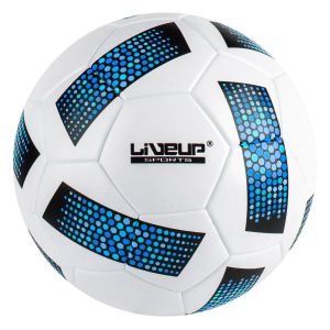 Футболна топка - бяло и синьо - 22.5 см.