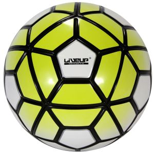 Футболна топка - жълто и бяло - 22.6 см.