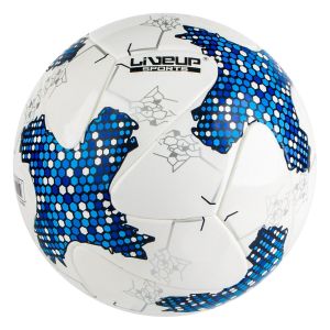 Футболна топка - бяло и синьо - 22.6 см.