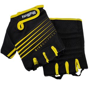 Дамски ръкавици за колоездене - черно и жълто