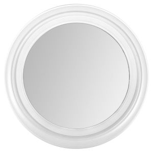 Стенно огледало - кръгло - бяло - 55 см.