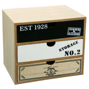 Кутия за ключове - дървена - 3 чекмеджета - 20 х 18 см.