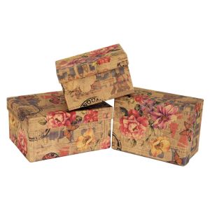 Декоративна кутия за съхранение - Vintage - 3 бр.