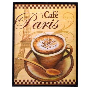 Декоративна картина - Cafe Paris - 26 х 20 см.