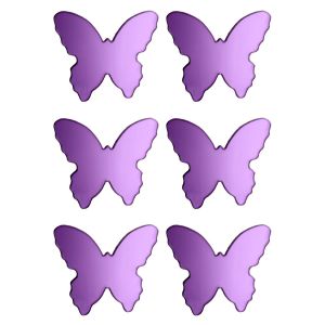 Стикери за стена - пеперуди - лилави - 6 бр.