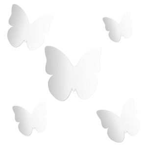 Стикери за стена - пеперуди - огледални - 5 бр.