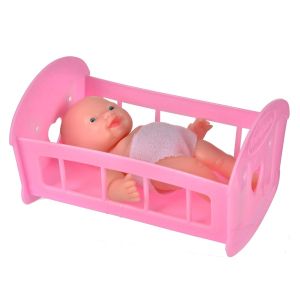 Кукла бебе - с розово легло
