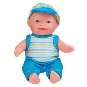 Кукла бебе - син панталон - 13 см.