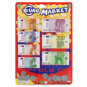 Детски комплект - банкноти и монети - евро - 71 части