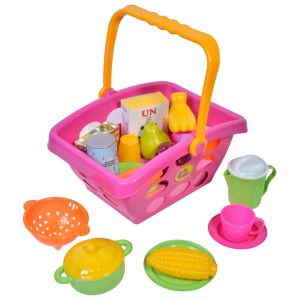 Детска пазарска кошница с покупки