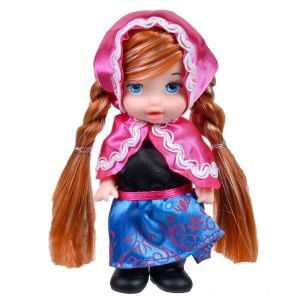 Кукла - принцеса - с дълги плитки - 12 см.
