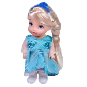 Кукла - принцеса - синя - 12 см.